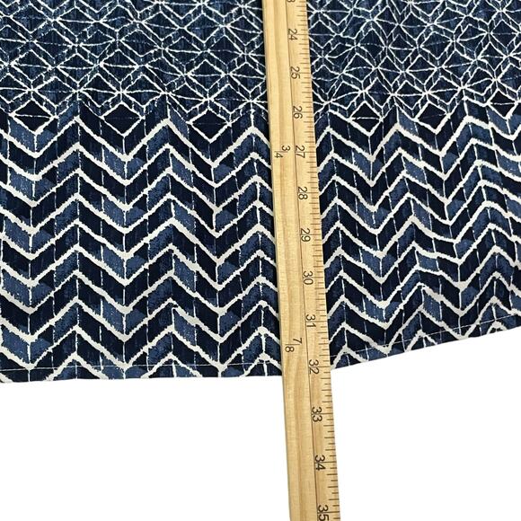 Catherines Womens Plus Size 3X Cold Shoulder Georgette Blue Short Sleeve Top - Picture 8 of 9